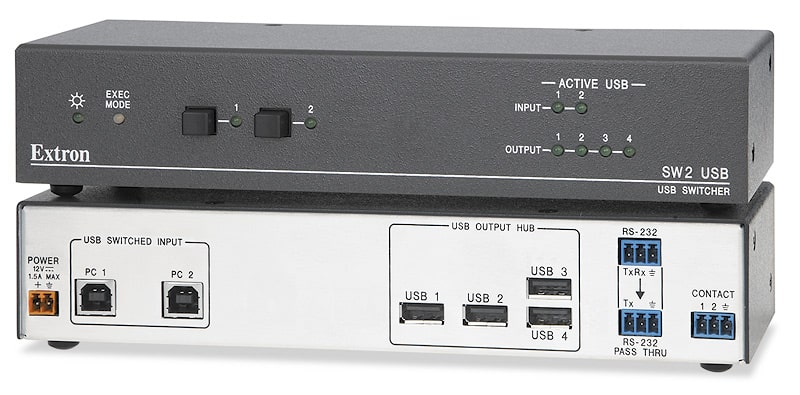 Extron sw4 usb conmutadores usb de dos y cuatro entradas